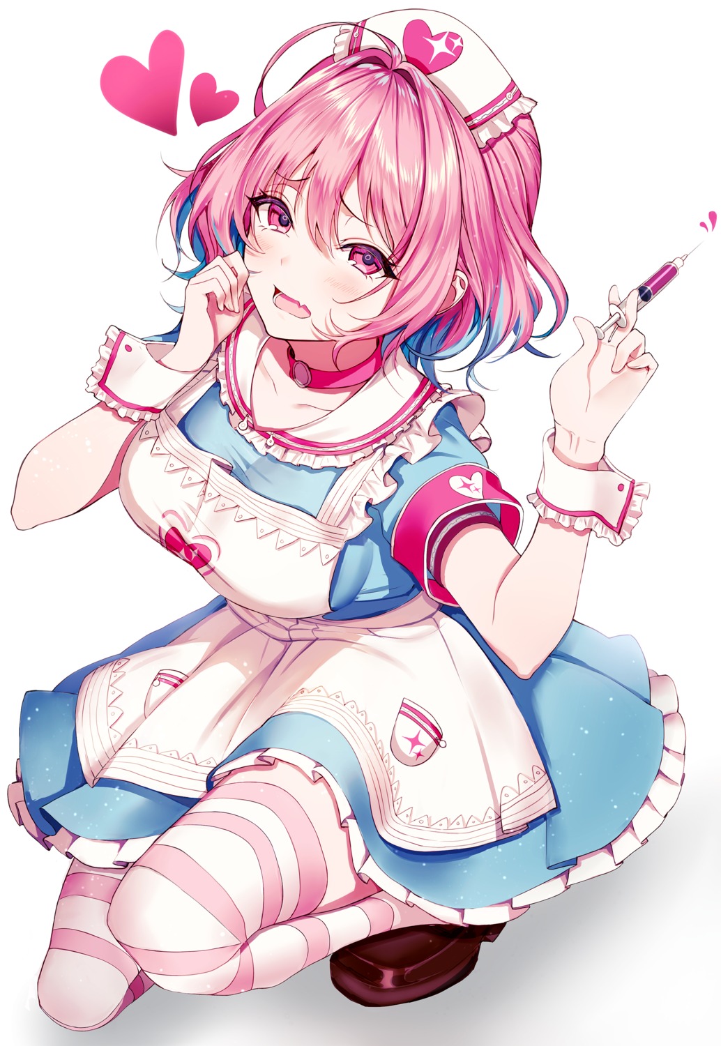 ggatip, nurse, the_idolm@ster, the_idolm@ster_cinderella_girls, thighhighs, yumemi_riamu