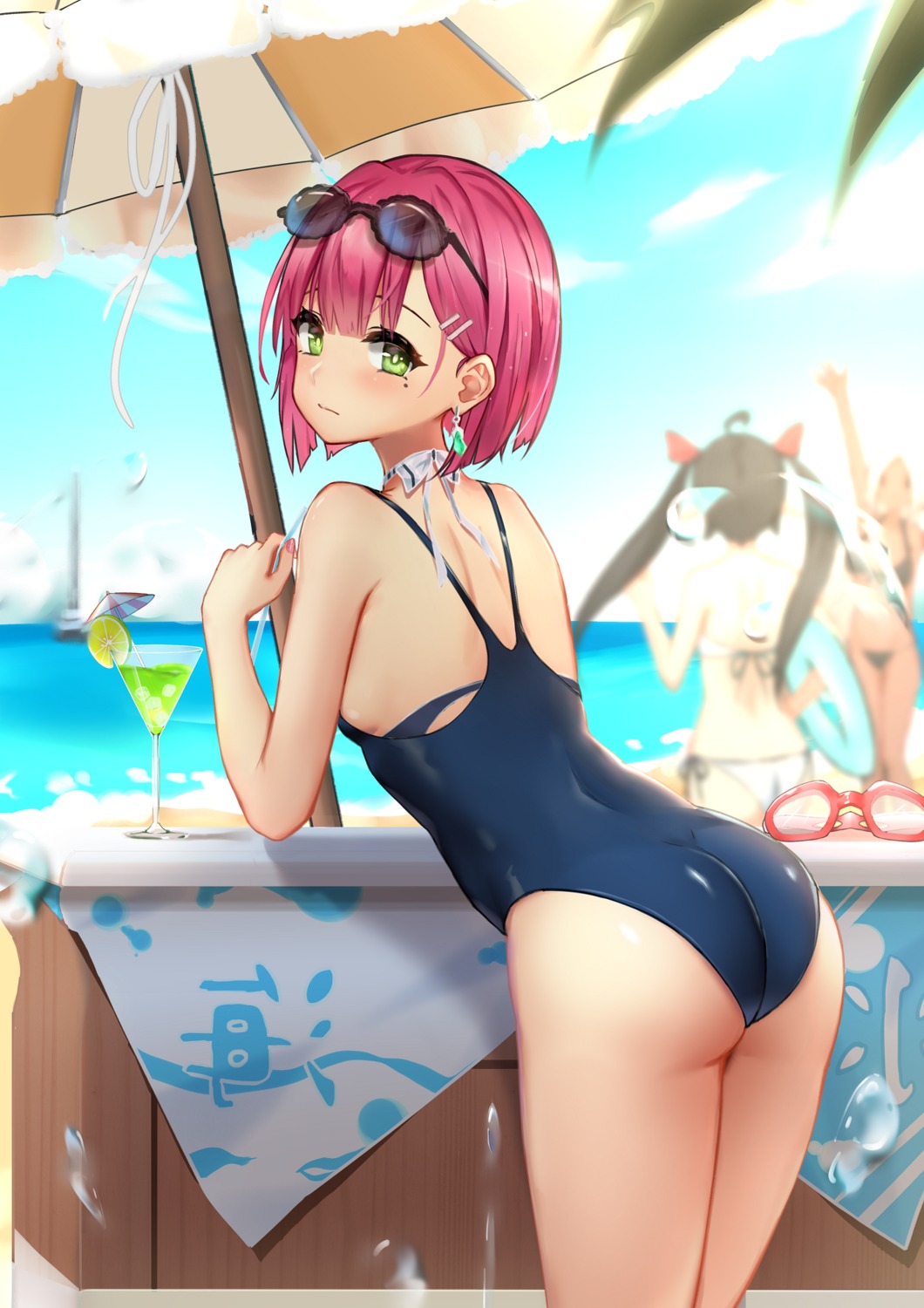 ass, bikini, megane, swimsuits, yoruciel