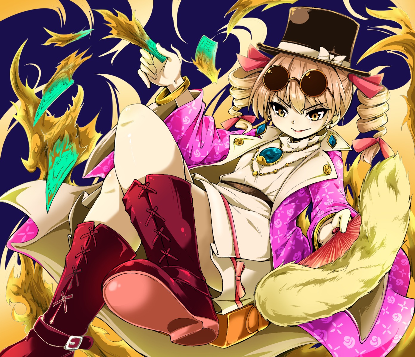 hardboiled_yoshiko, megane, touhou, yorigami_jo'on