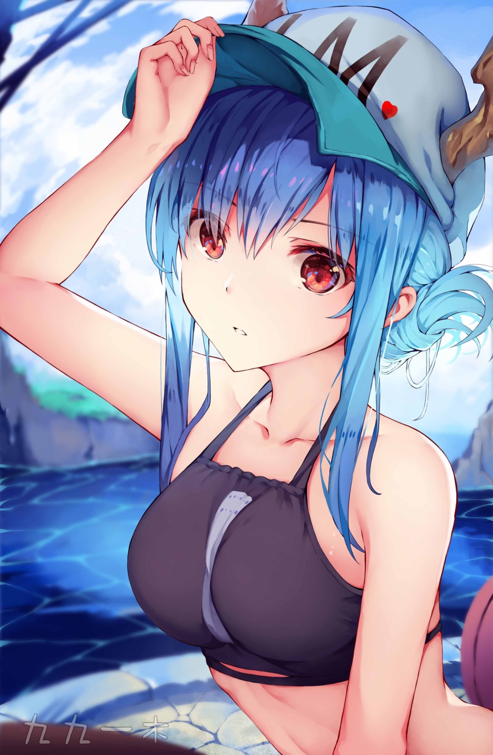 arknights, bikini_top, horns, rafael-m, swimsuits
