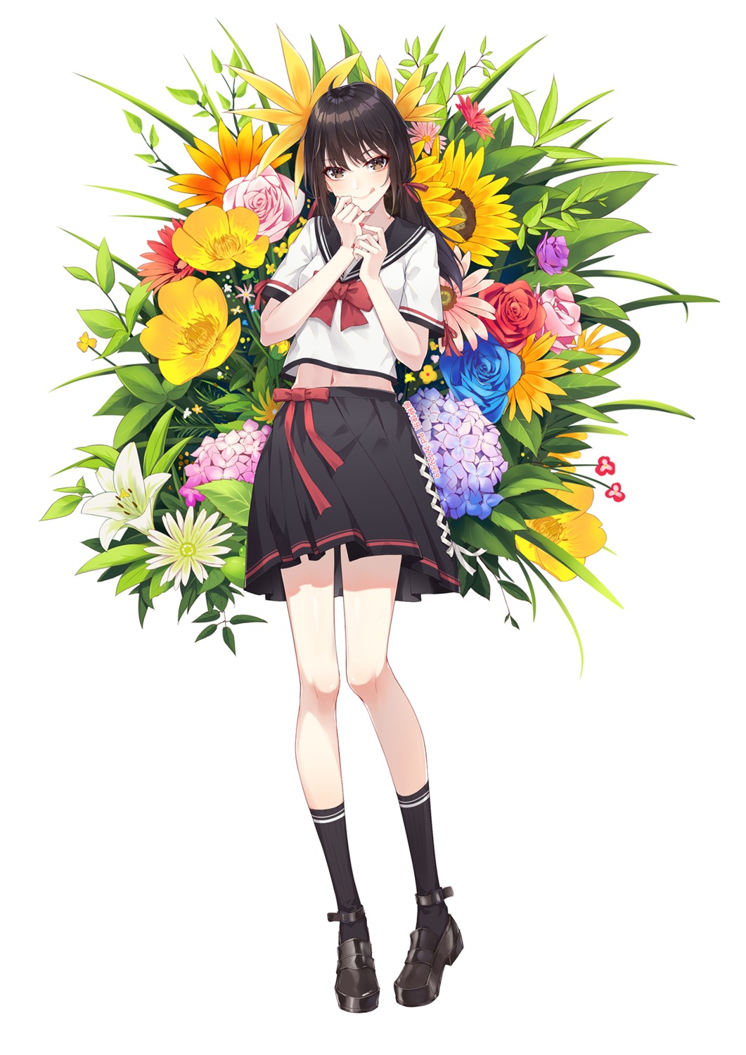 breast_hold, ge_zhong_kuaile, heels, seifuku