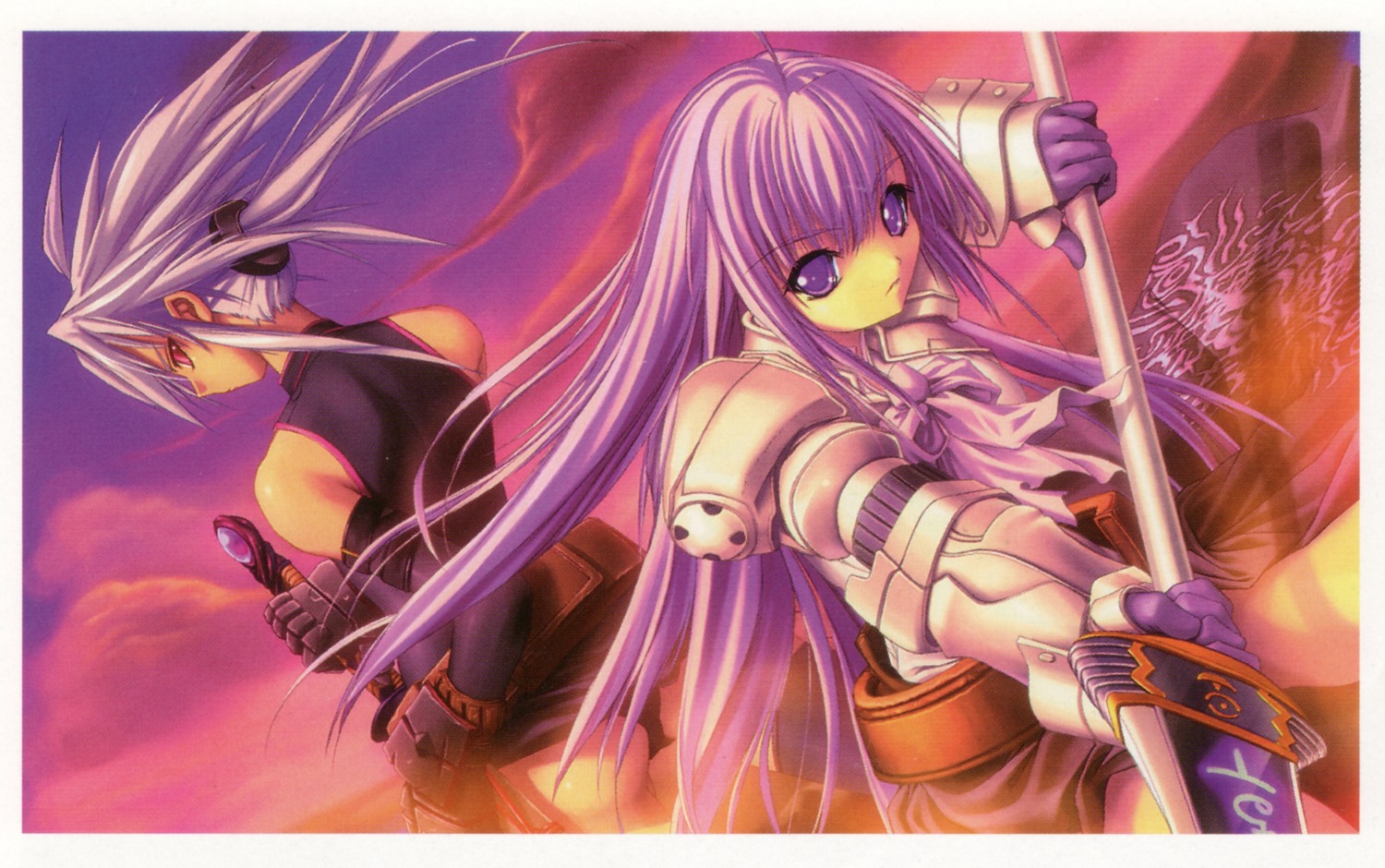 armor, aselia_bluespirit, eien_no_aselia, hitomaru, sword, uruka_blackspirit, xuse
