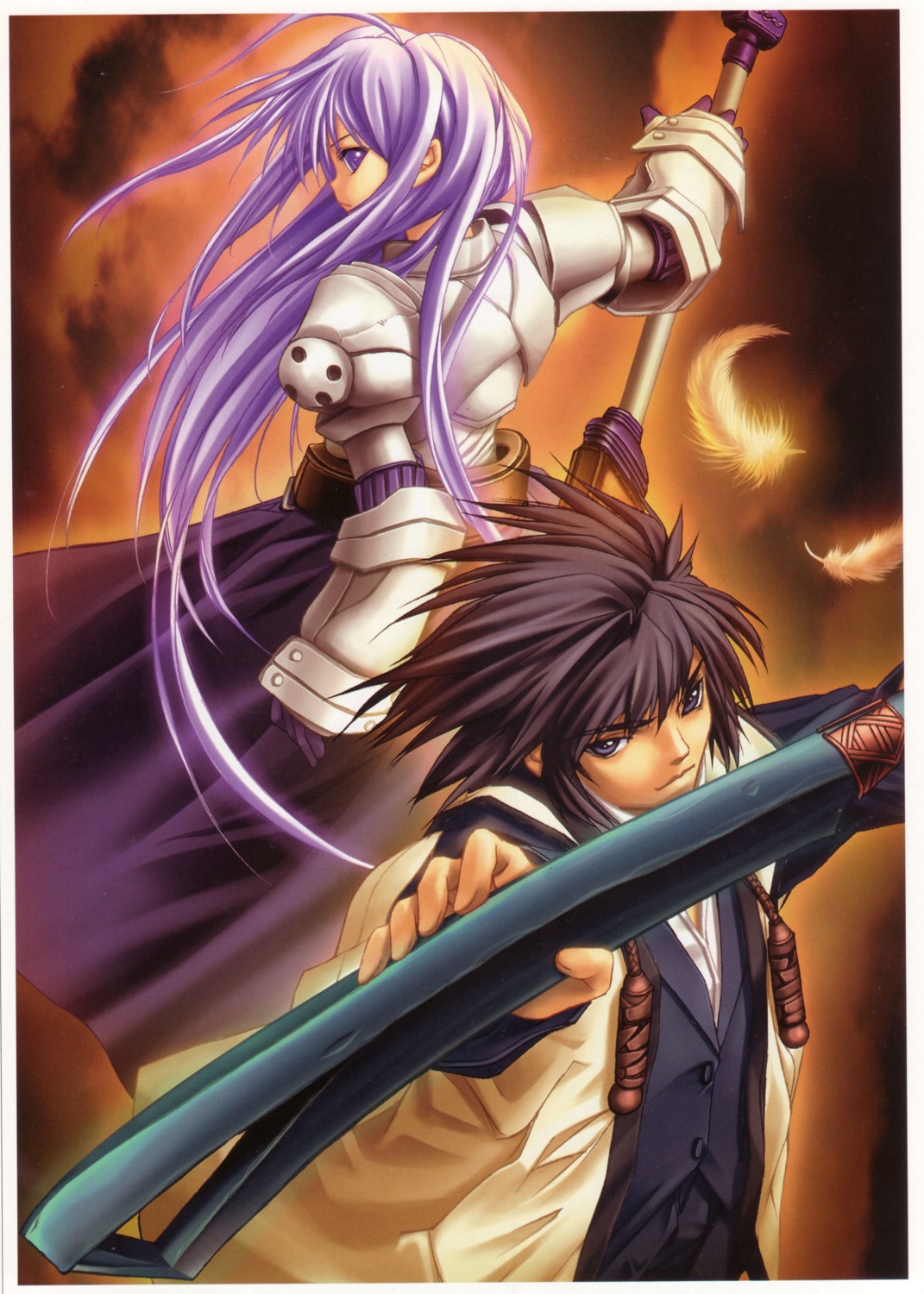 armor, aselia_bluespirit, dress, eien_no_aselia, hitomaru, sword, takamine_yuuto, xuse
