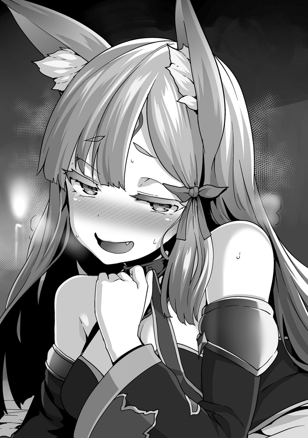 animal_ears, guren_(kaiyari), kaifuku_jutsushi_no_yarinaoshi_sokushi_mahou_to_skill_copy_no_chouetsu_heal, monochrome, shiokonbu