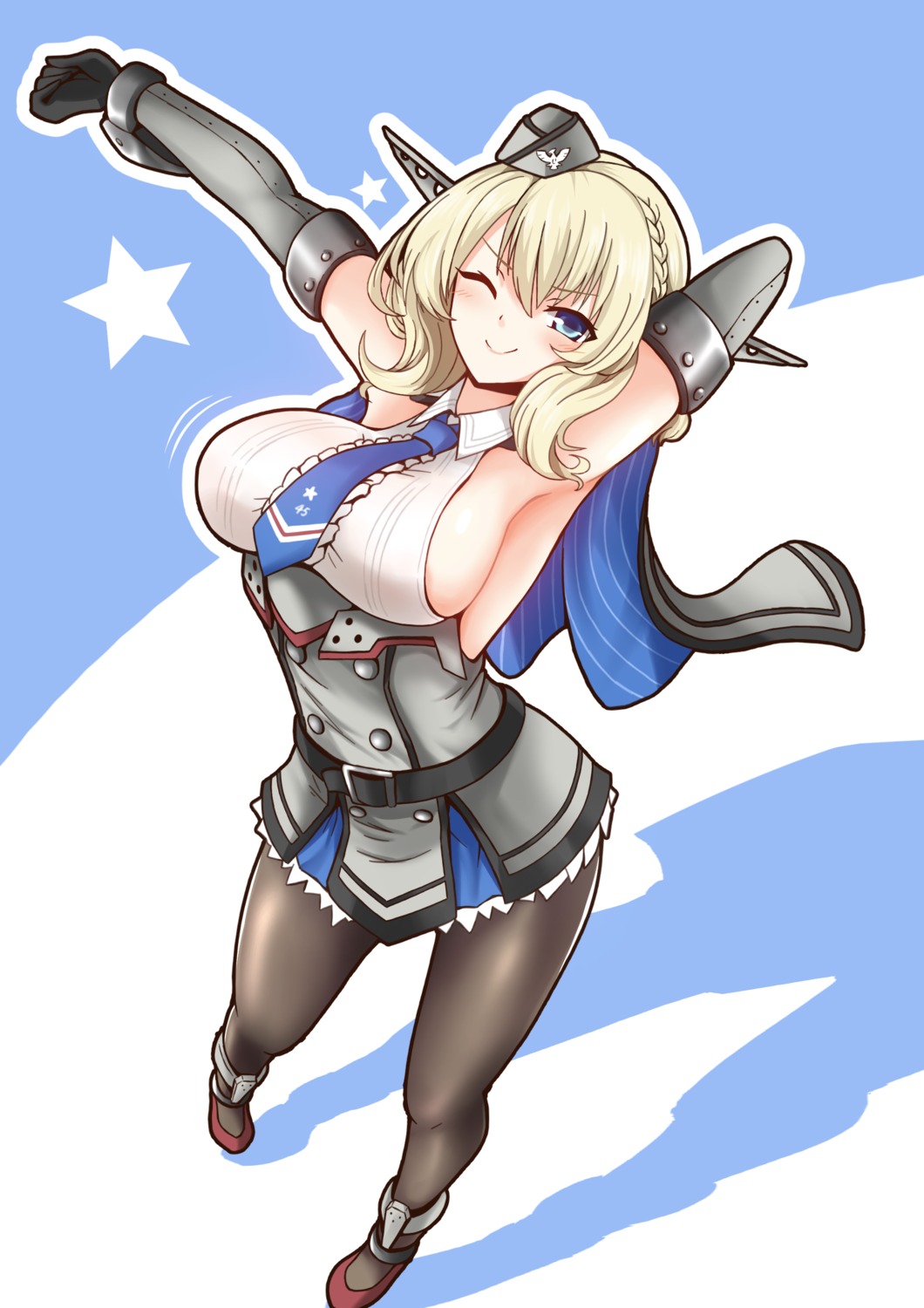 colorado_(kancolle), kantai_collection, no_bra, pantyhose, suke_(share_koube), uniform
