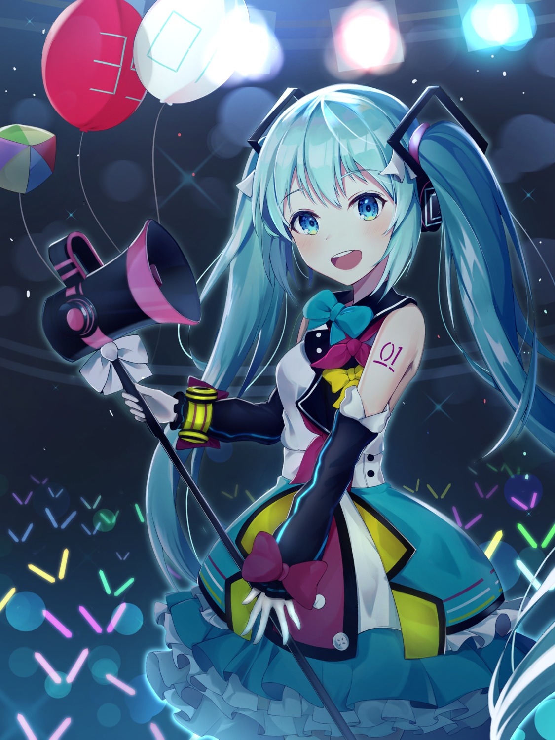 ds_a, hatsune_miku, headphones, magical_mirai, tattoo, vocaloid