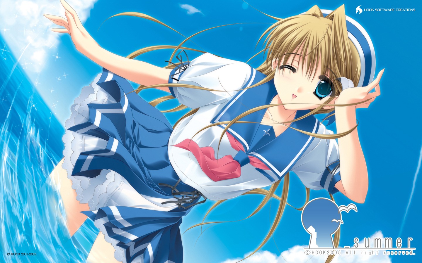 _summer, hatano_konami, rakko_(maka-rakko), seifuku, wallpaper