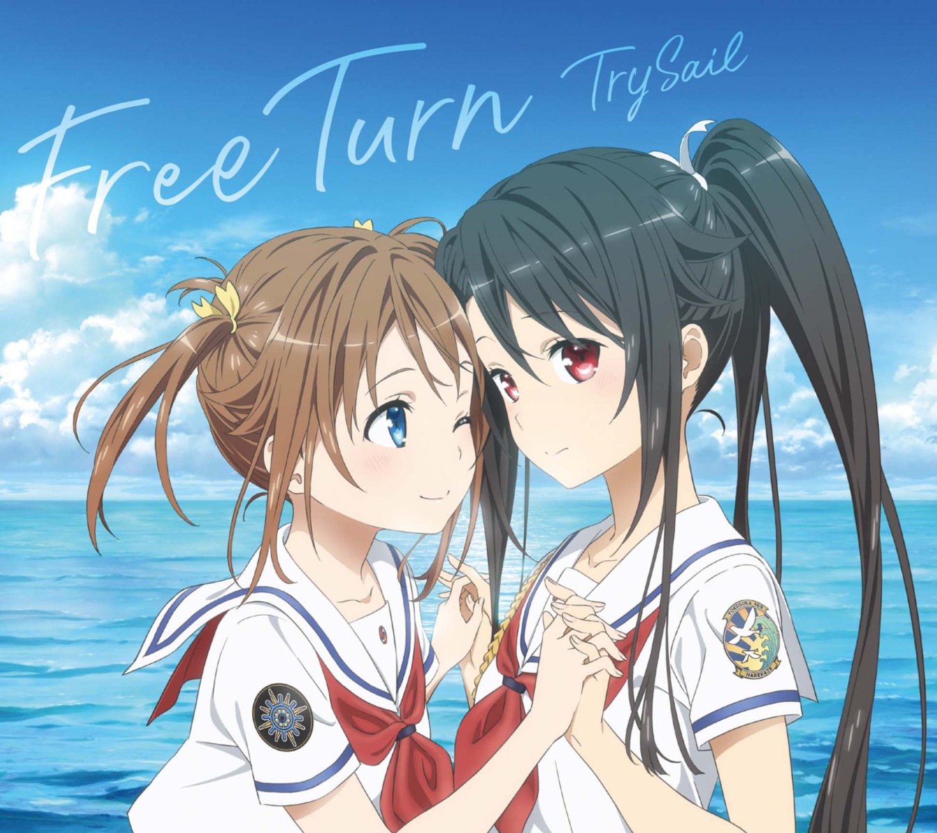 disc_cover, high_school_fleet, misaki_akeno, munetani_mashiro, okuda_yousuke, seifuku, yuri