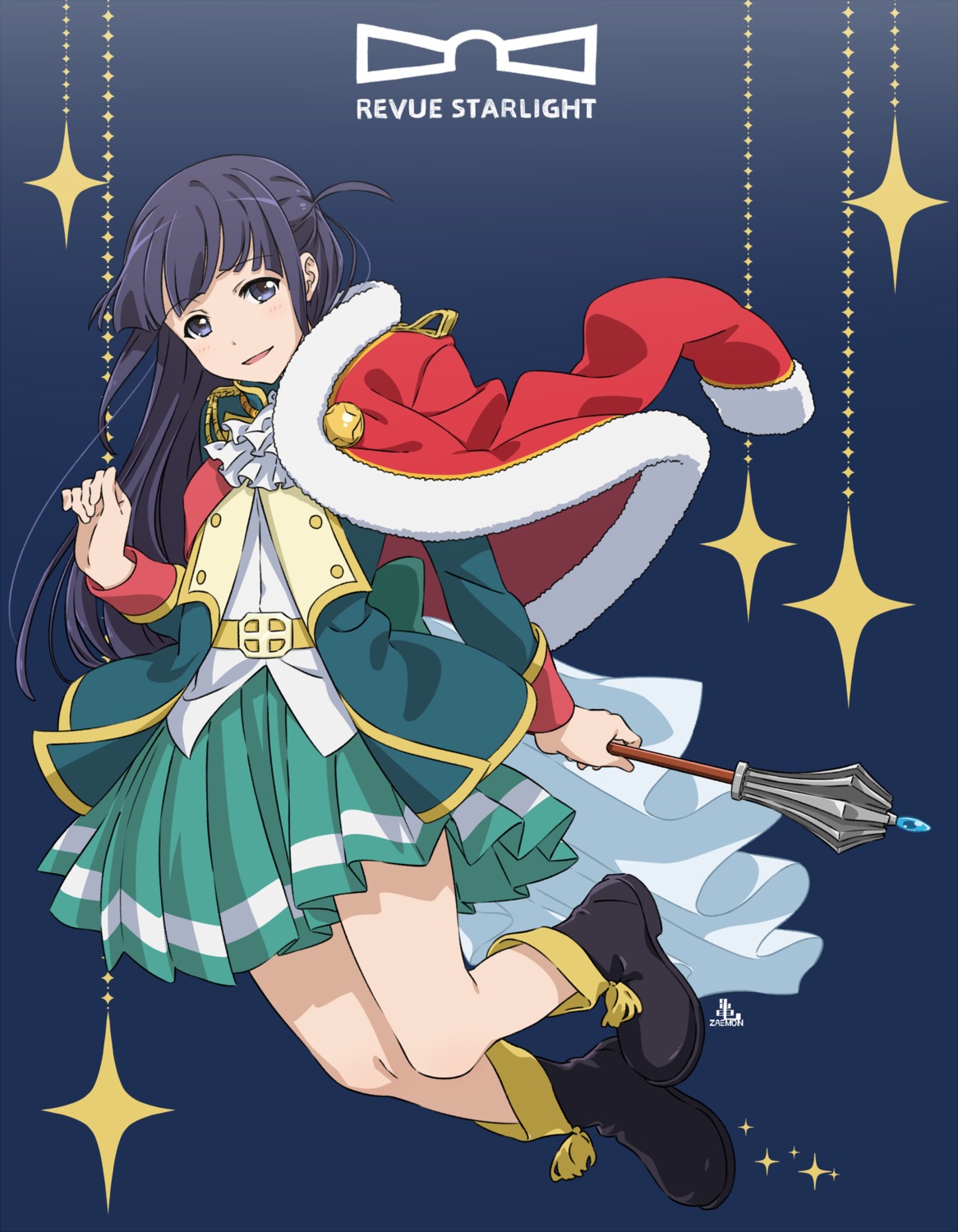 kamezaemon, shoujo_kageki_revue_starlight, tsuyuzaki_mahiru, uniform, weapon