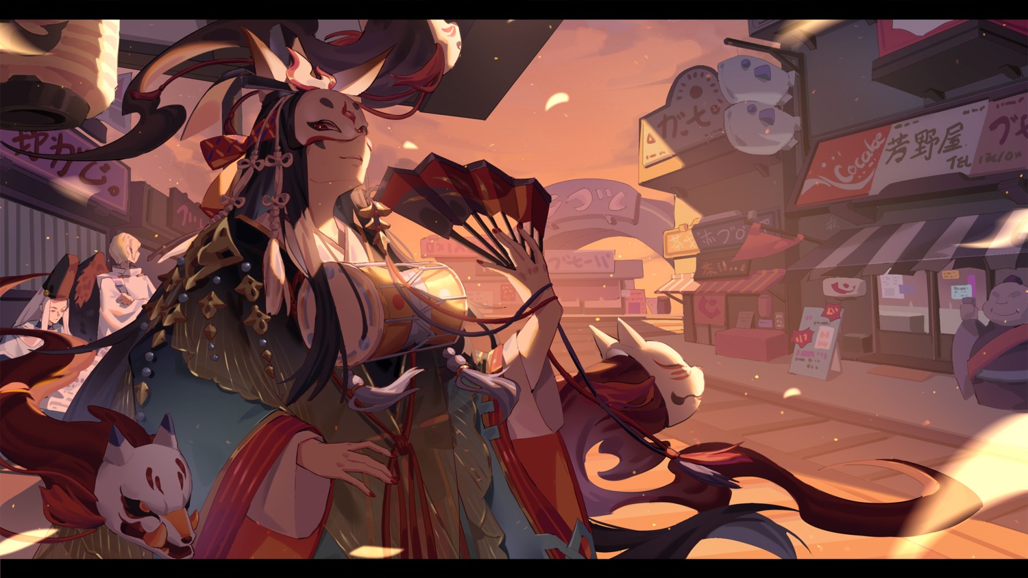 animal_ears, japanese_clothes, kan_(rainconan), onmyouji, tamamo_no_mae_(onmyouji)