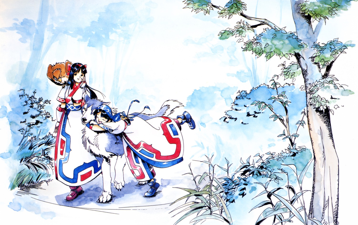 mamahaha, nakoruru, rimururu, samurai_spirits, shikuru, shiroi_eiji, snk