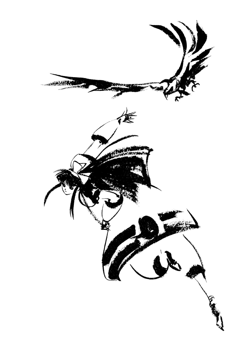 mamahaha, monochrome, nakoruru, samurai_spirits, shiroi_eiji, snk