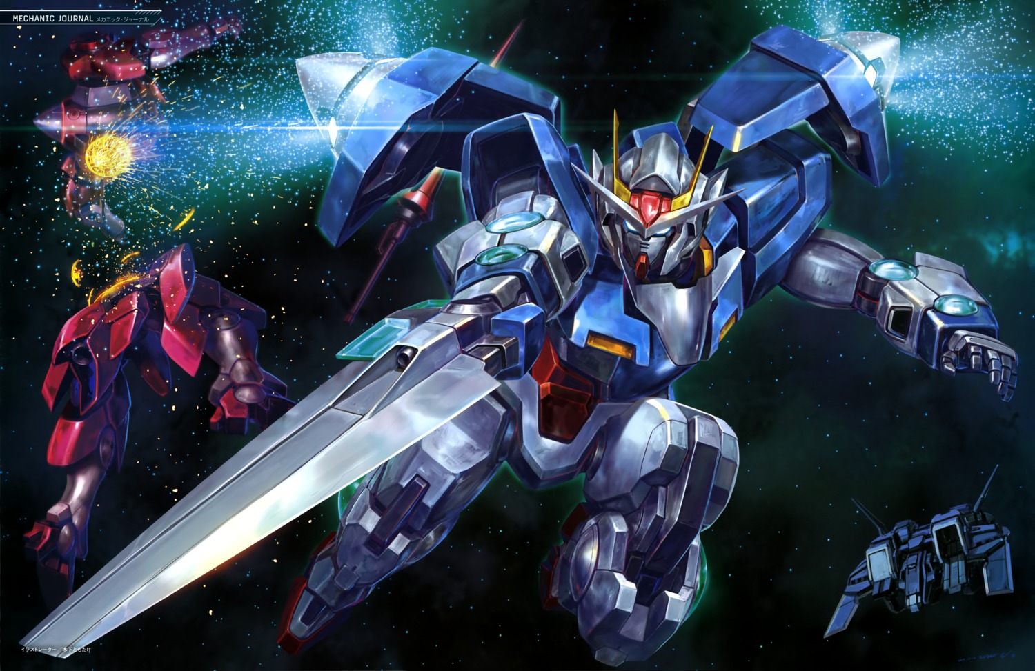 00_gundam, gn-xiii, gundam, gundam_00, mecha, ptolemaios_2, tomotake_kinoshita