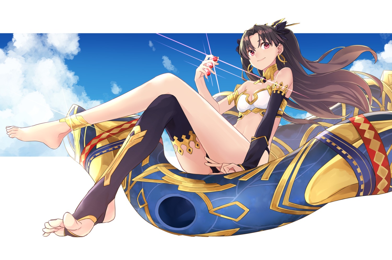 bikini_armor, cleavage, fate/grand_order, feet, ishtar_(fate), thighhighs, toromera