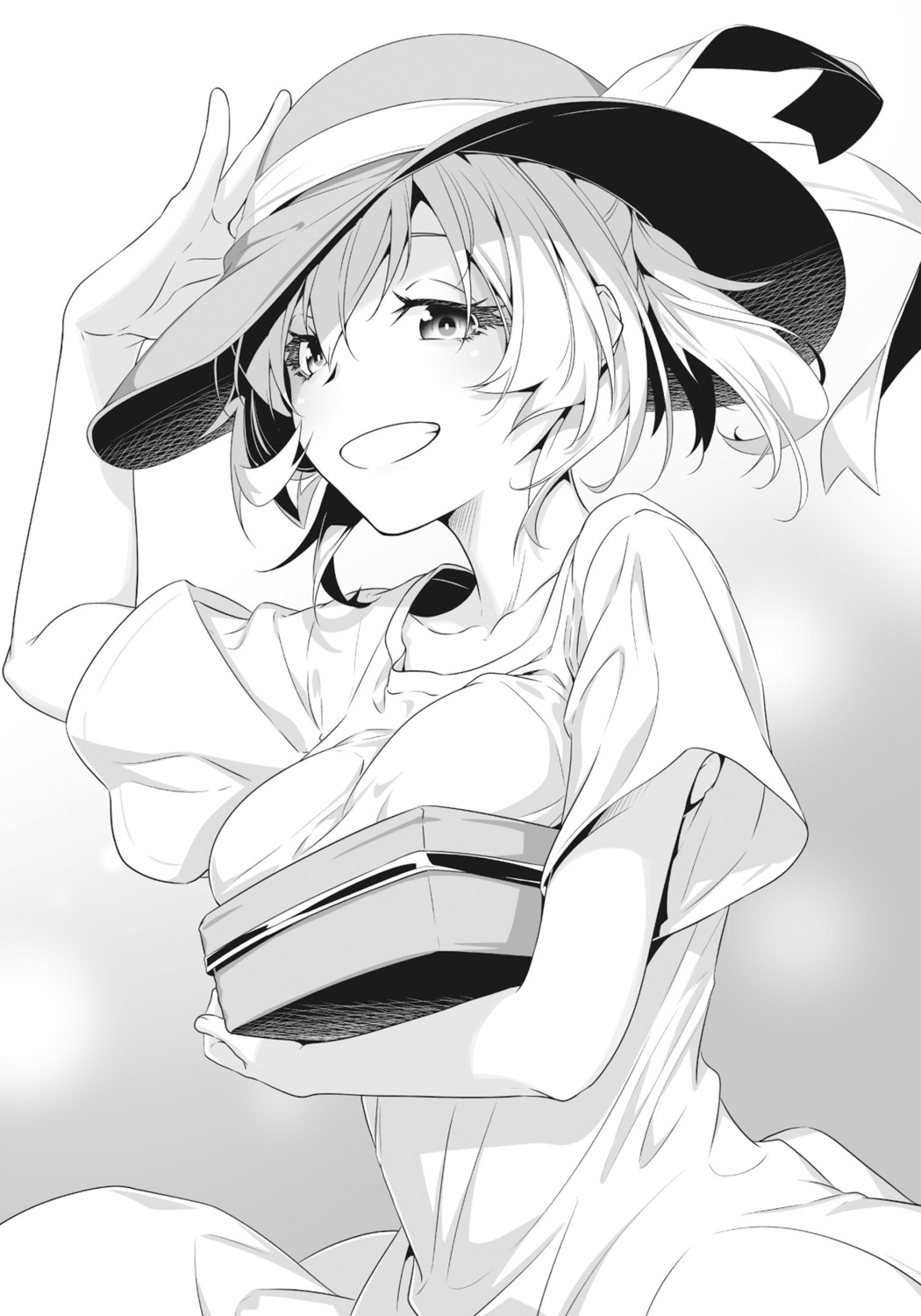 dress, dungeon_ni_deai_wo_motomeru_no_wa_machigatteiru_darou_ka, monochrome, nilitsu, syr_flover