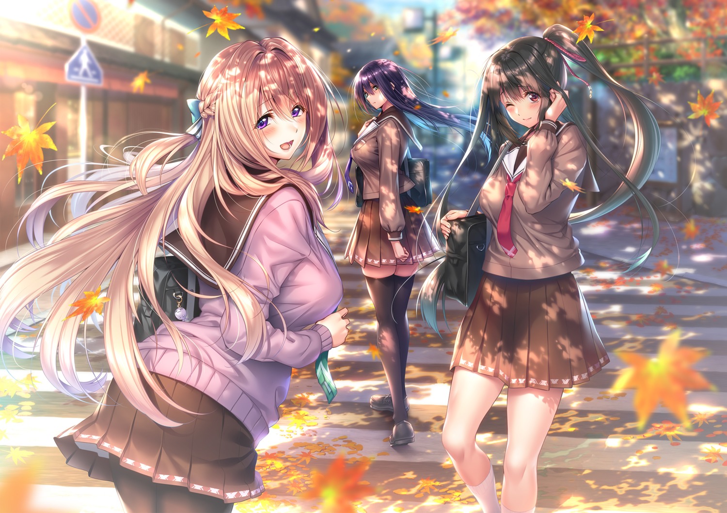 amakano_2, azarashi_soft, himiyama_rei, kurohime_yuuhi, pantyhose, piromizu, seifuku, sweater