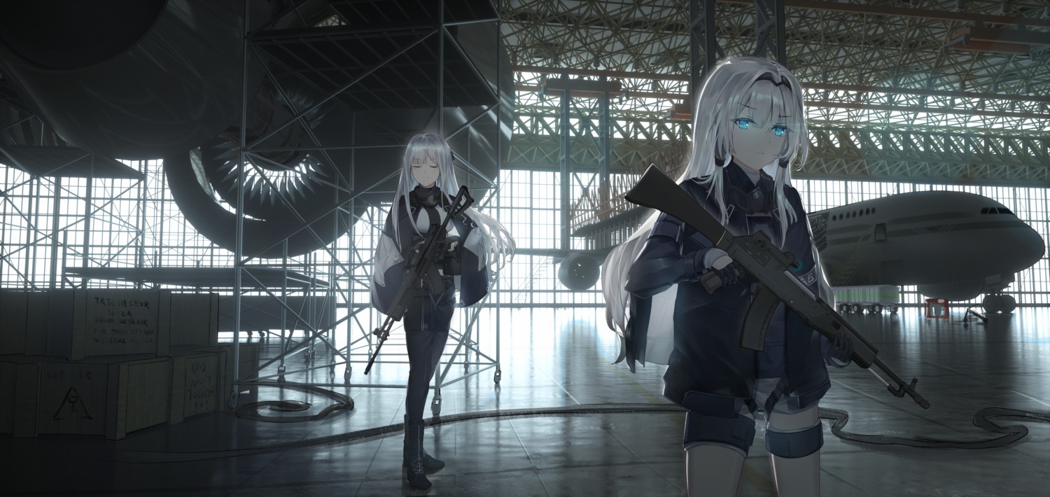 ak-12_(girls_frontline), an-94_(girls_frontline), even_(even_yiwen), garter, girls_frontline, gun