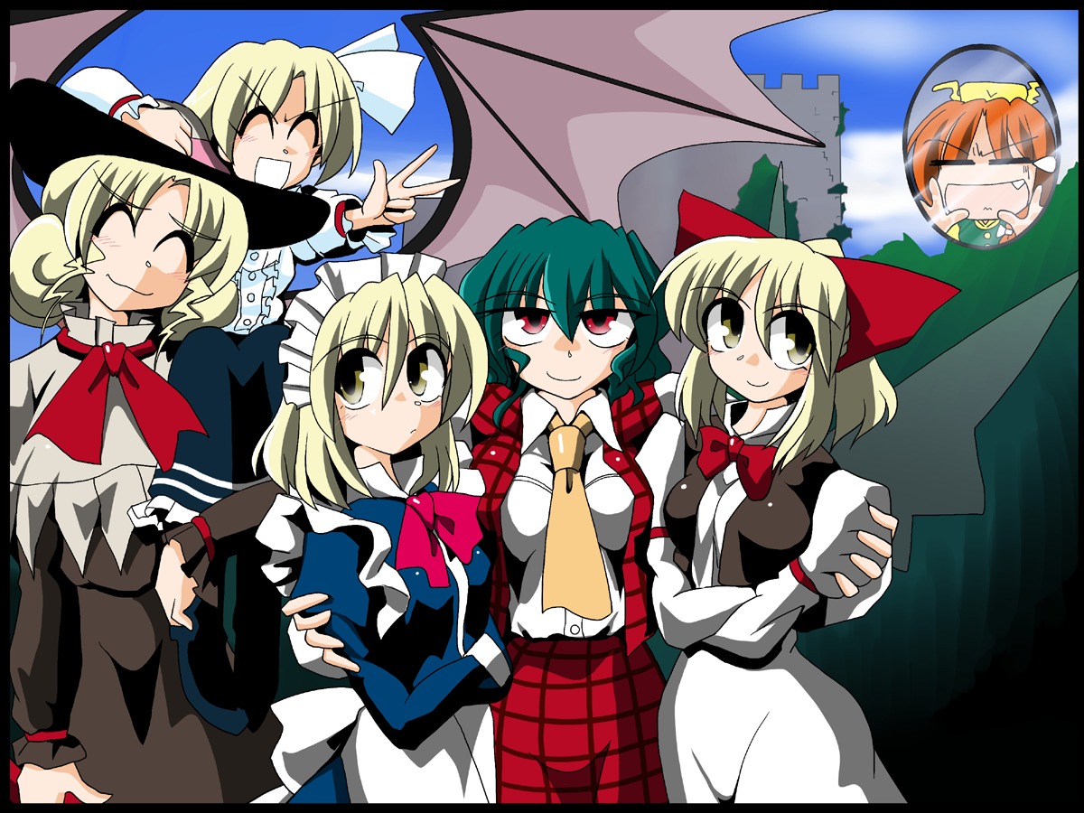 elly, gengetsu, kazami_yuuka, kiezya, kurumi_(touhou), mugetsu_(touhou), orange_(touhou), touhou