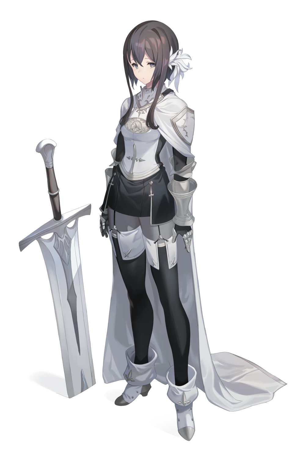 armor, heels, km_yama, stockings, sword, thighhighs