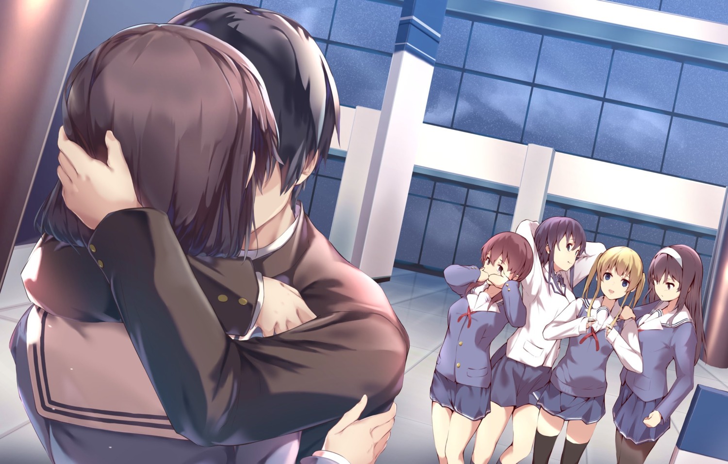 aki_tomoya, aotsuki_kaoru, hashima_izumi, hyoudou_michiru, kasumigaoka_utaha, katou_megumi, pantyhose, saenai_heroine_no_sodatekata