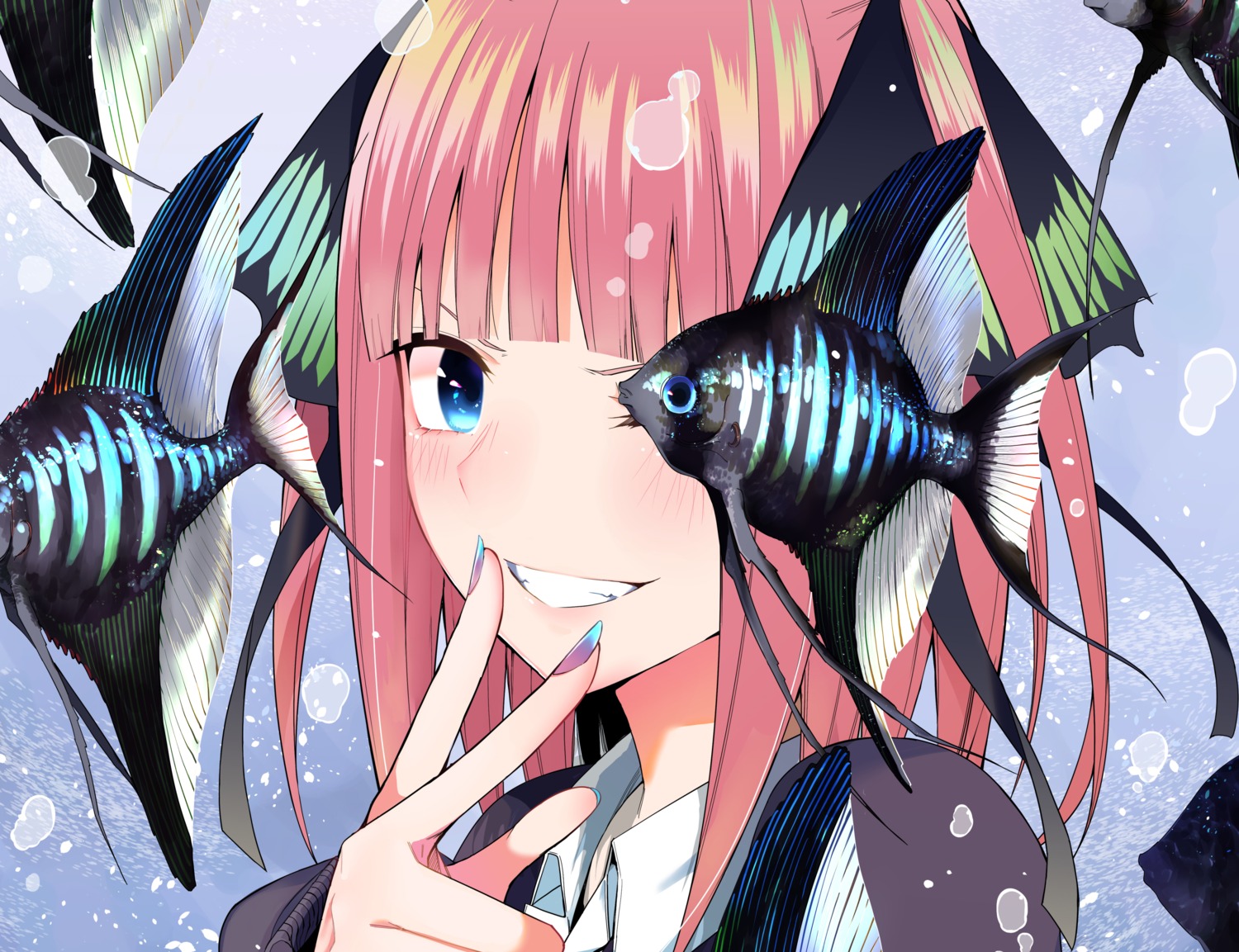 5-toubun_no_hanayome, chicke_iii, nakano_nino, sweater