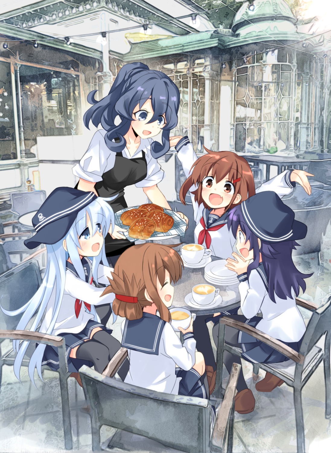 akatsuki_(kancolle), gotland_(kancolle), hibiki_(kancolle), hizuki_yayoi, ikazuchi_(kancolle), inazuma_(kancolle), kantai_collection, pantyhose