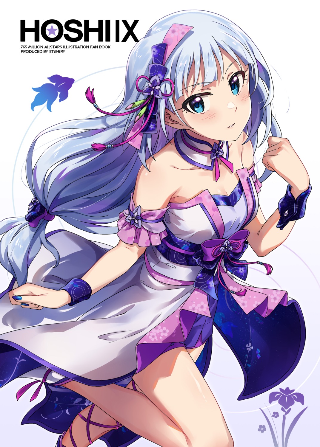 ayano_yuu, dress, shiraishi_tsumugi, skirt_lift, the_idolm@ster, the_idolm@ster_million_live!