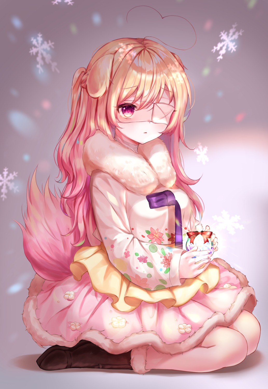 animal_ears, christmas, eyepatch, tail, yam_(dr_yammy)