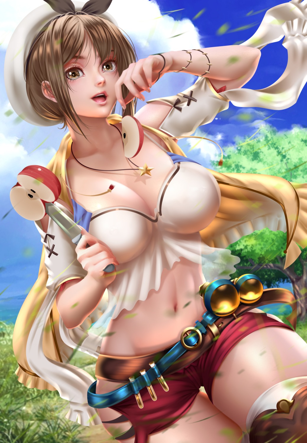 atelier, atelier_ryza, bearwitch, cleavage, reisalin_stout, thighhighs
