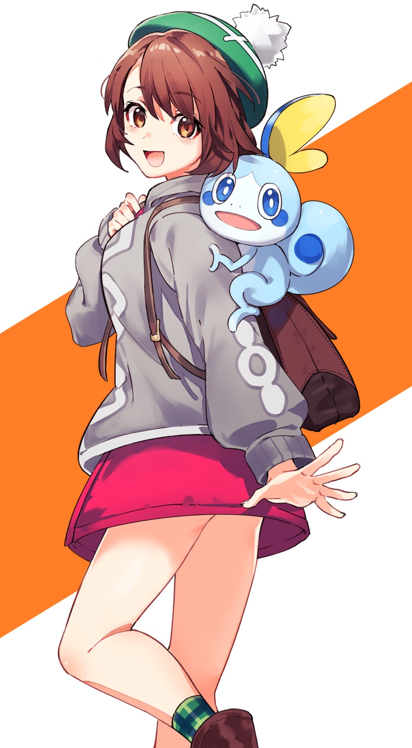 arisaka_ako, dress, pokemon, pokemon_swsh, sobble, yuuri_(pokemon)