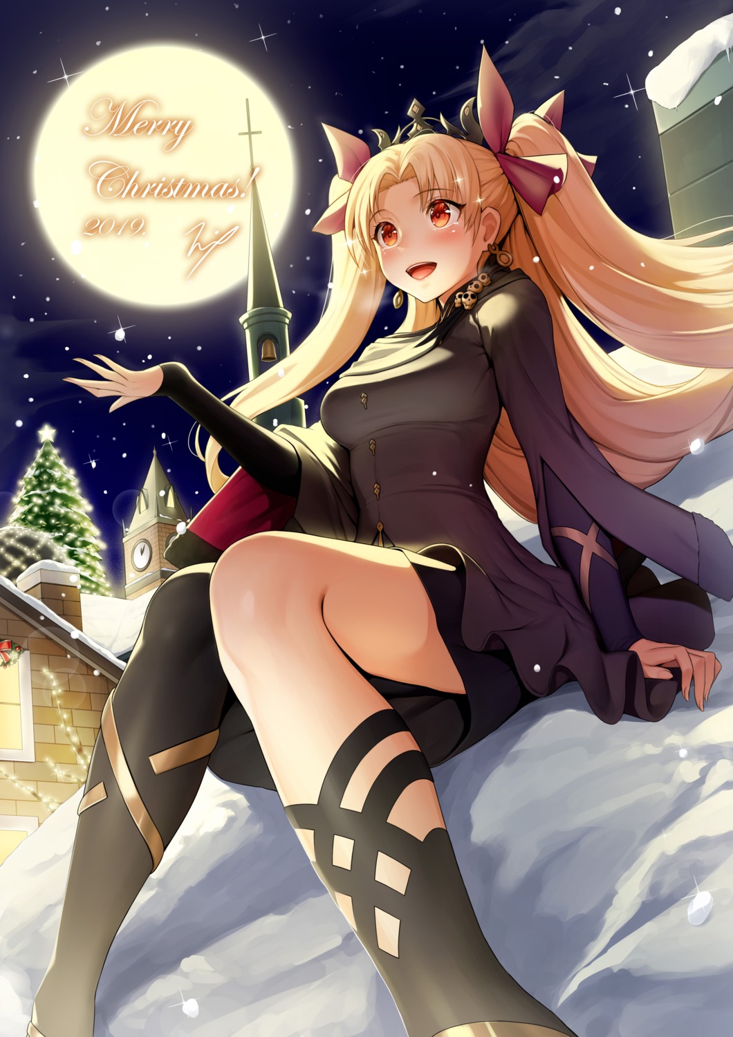 christmas, ereshkigal_(fate), fate/grand_order, jai_(whany1998)