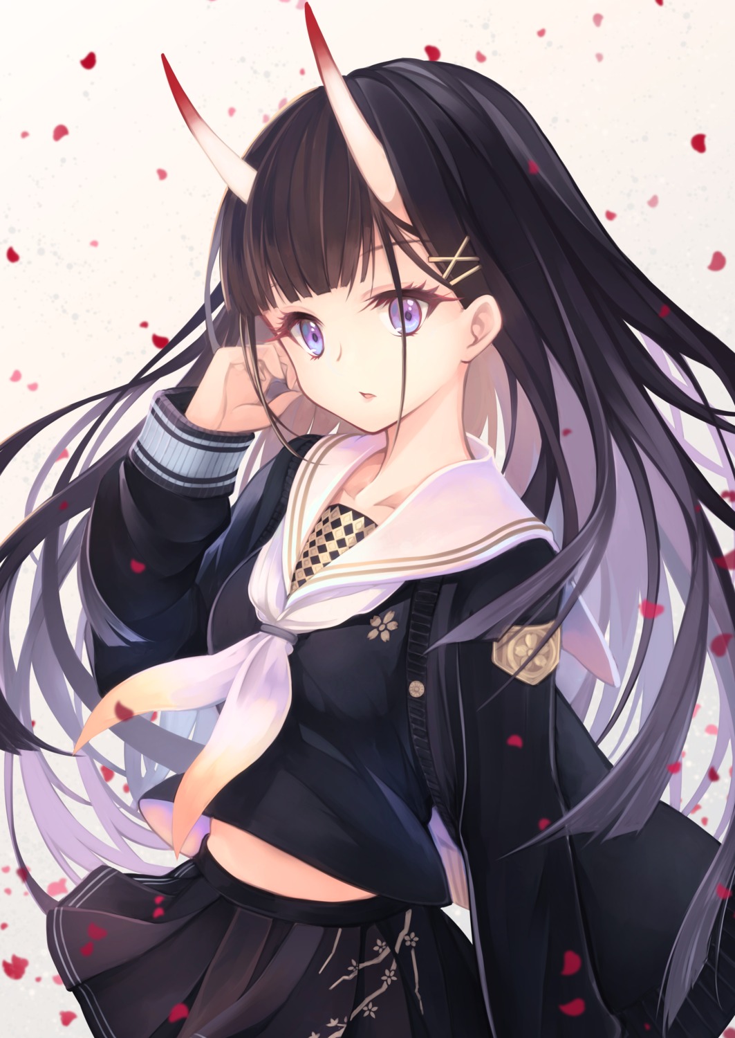 azur_lane, horns, noshiro_(azur_lane), otogi_kyouka, seifuku