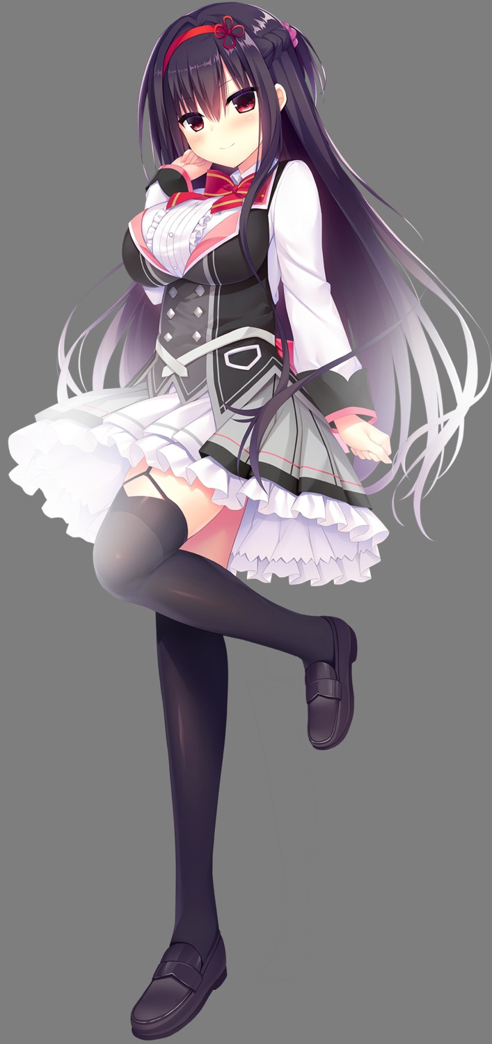 hamidashi_creative, kamakura_shio, madosoft, seifuku, stockings, thighhighs, transparent_png, utsunomiya_tsumire