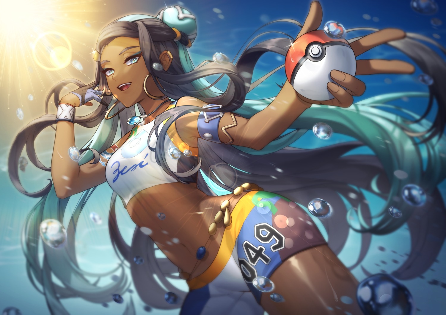 bike_shorts, lem_tea, pokemon, pokemon_swsh, rurina_(pokemon)