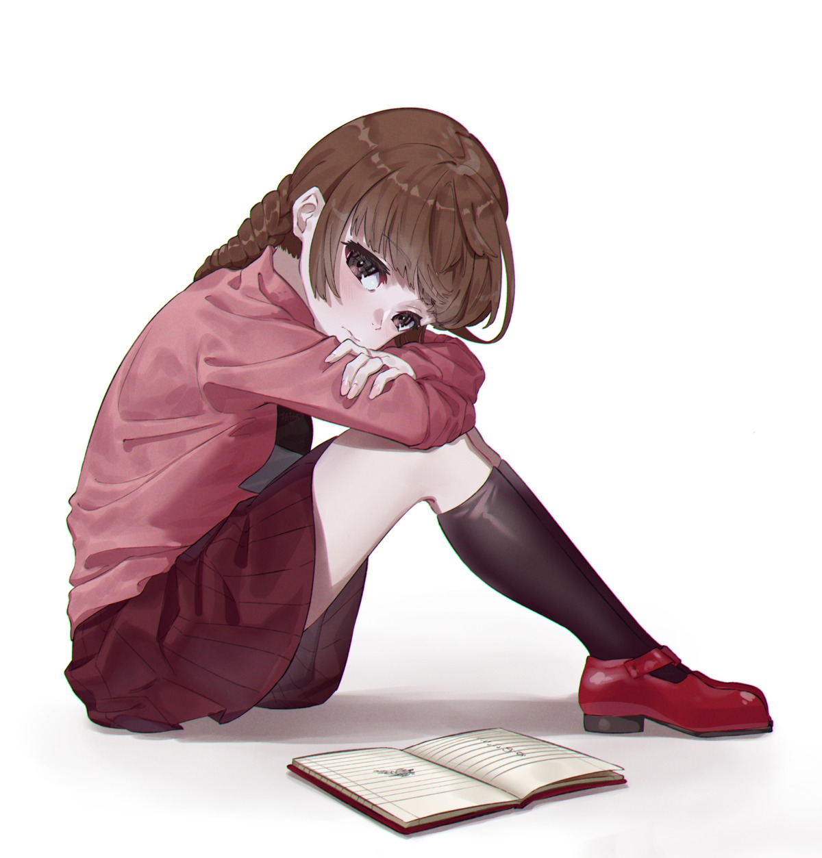 madotsuki, skirt_lift, sweater, taiga_(ryukyu-6102-8), yume_nikki