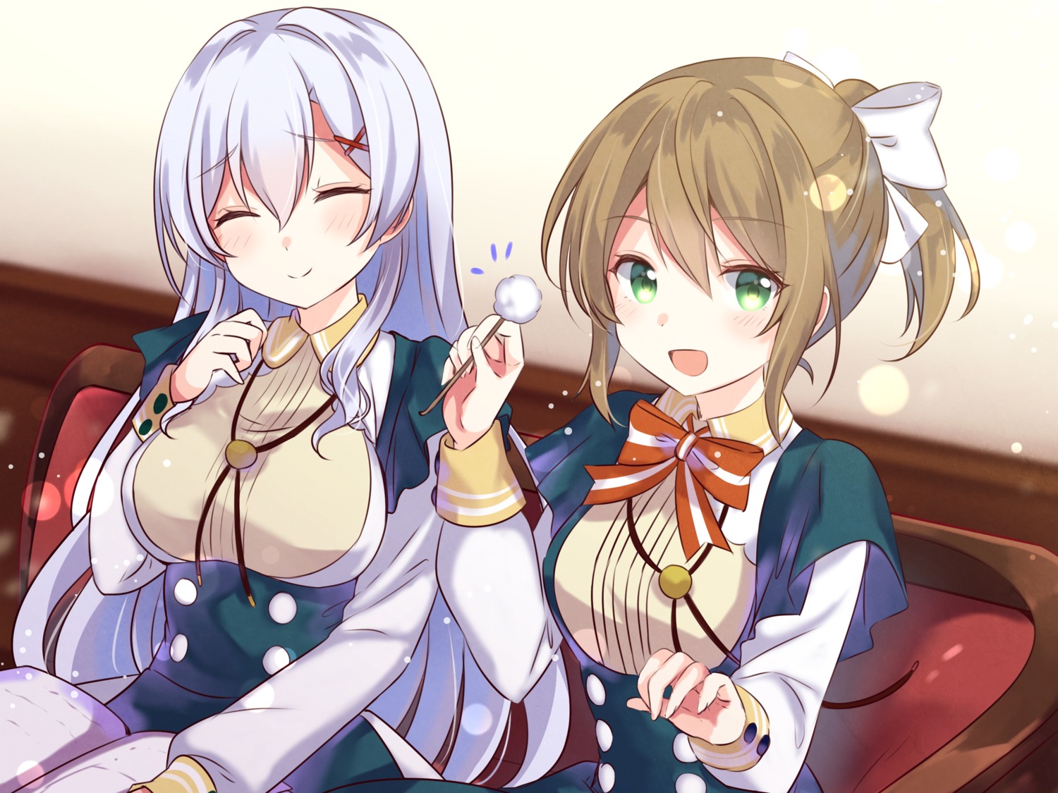 gomano_rio, maid, nanjo_karin_(trisound), shirai_aina_(trisound), trisound