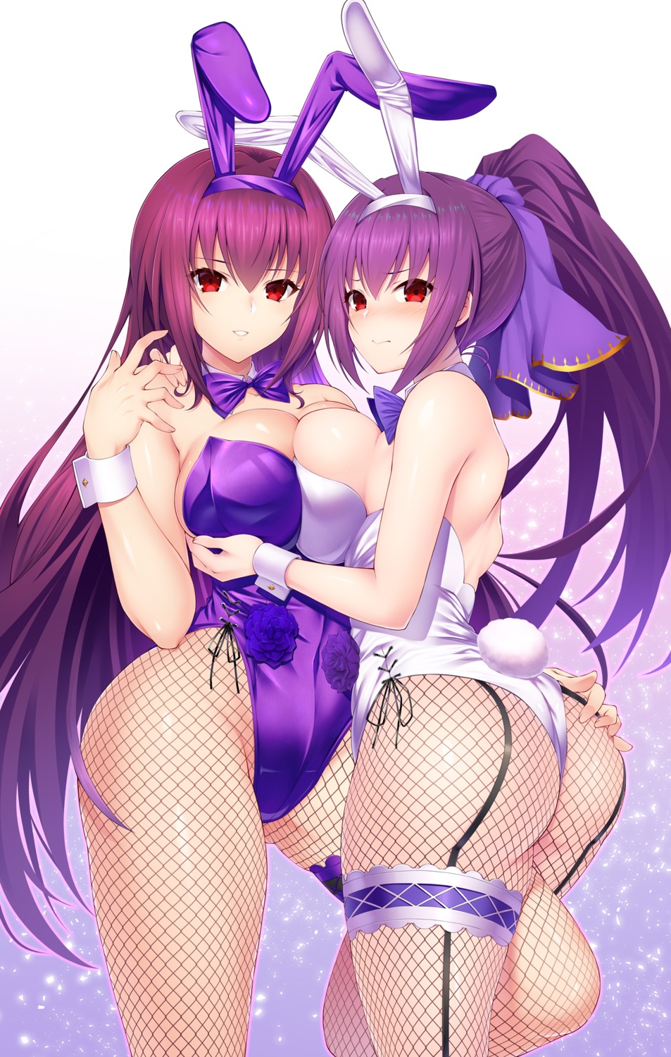 animal_ears, ass, breast_hold, bunny_ears, bunny_girl, cleavage, emanon_123, fate/grand_order