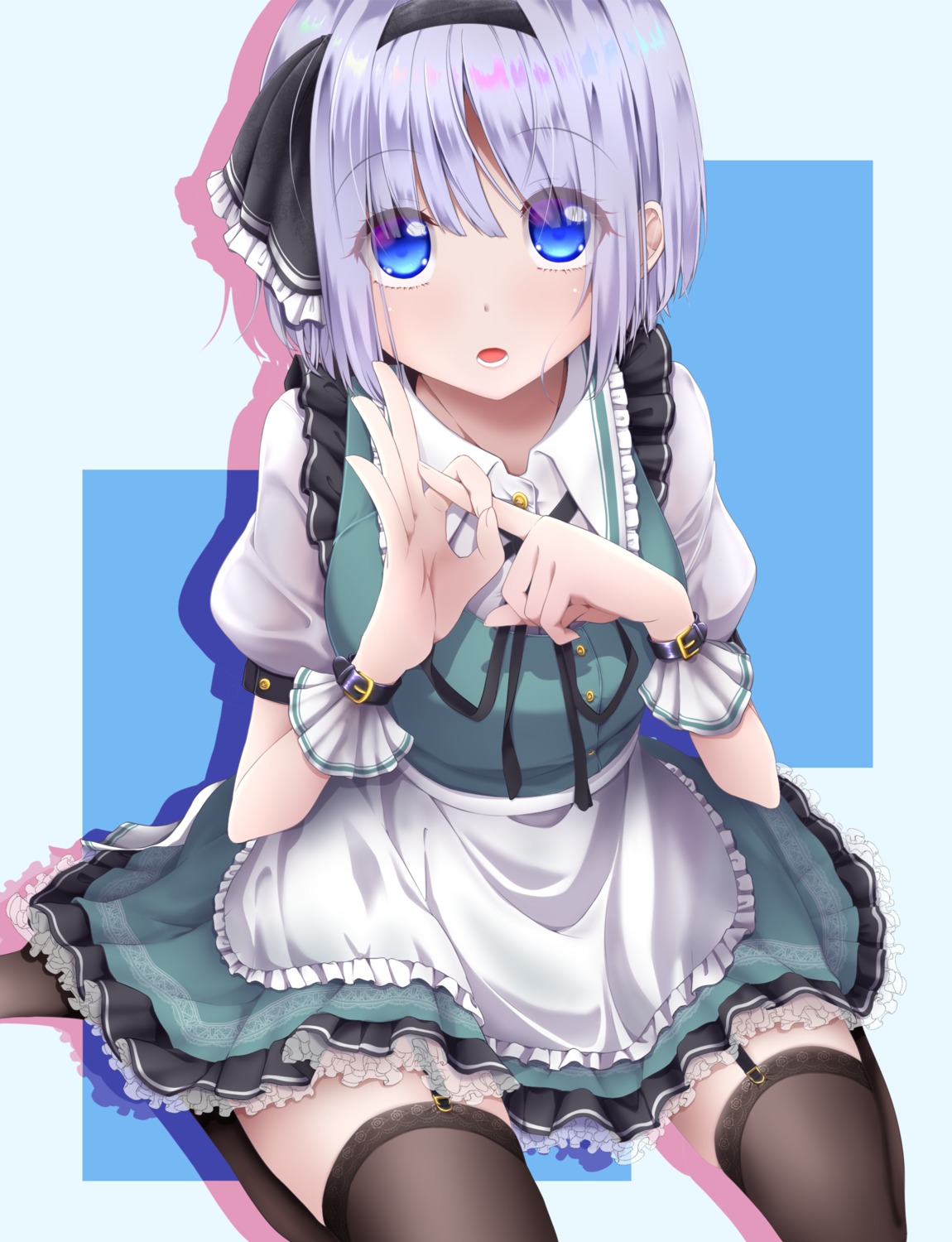 evandragon, konpaku_youmu, maid, stockings, thighhighs, touhou