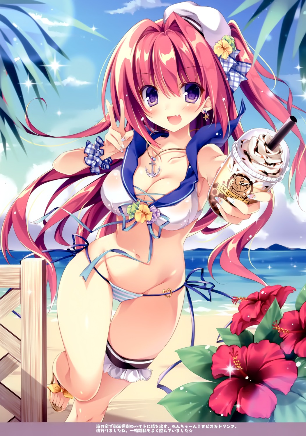 bikini, cleavage, feet, garter, matsurija, nanaroba_hana, swimsuits