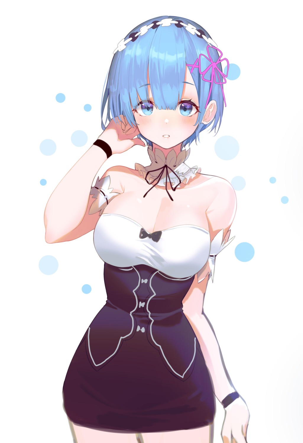 cleavage, maid, pro-p, re:zero_kara_hajimeru_isekai_seikatsu, rem_(re_zero)