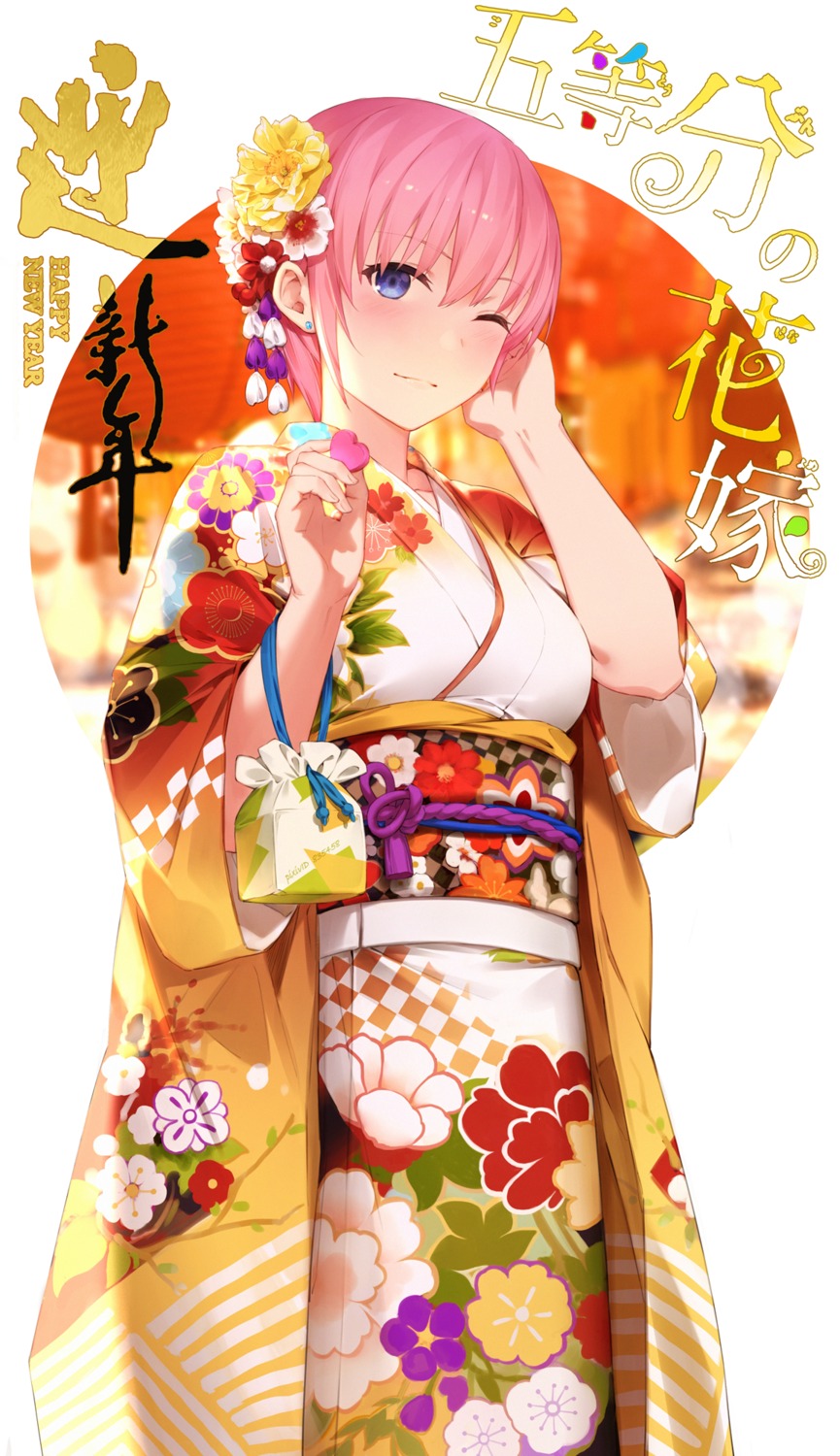 5-toubun_no_hanayome, kimono, nakano_ichika, yijian_ma