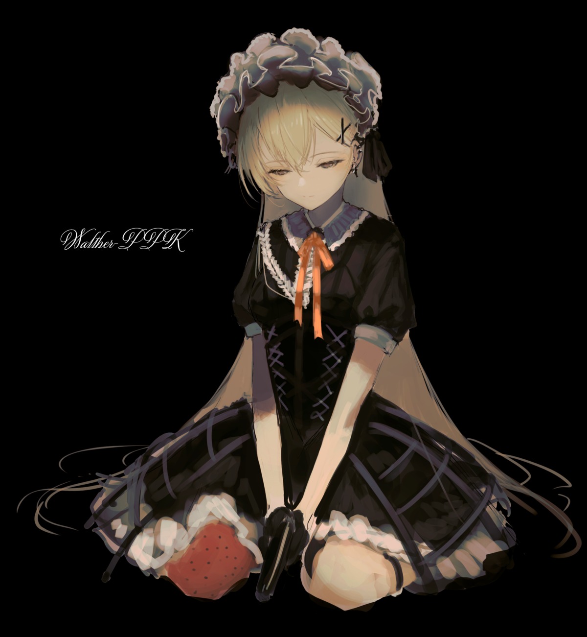 girls_frontline, gun, hara_shoutarou, lolita_fashion, ppk_(girls_frontline)
