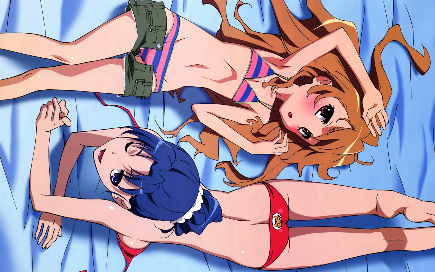 aisaka_taiga, ass, bikini, feet, itou_youko, kawashima_ami, swimsuits, toradora!