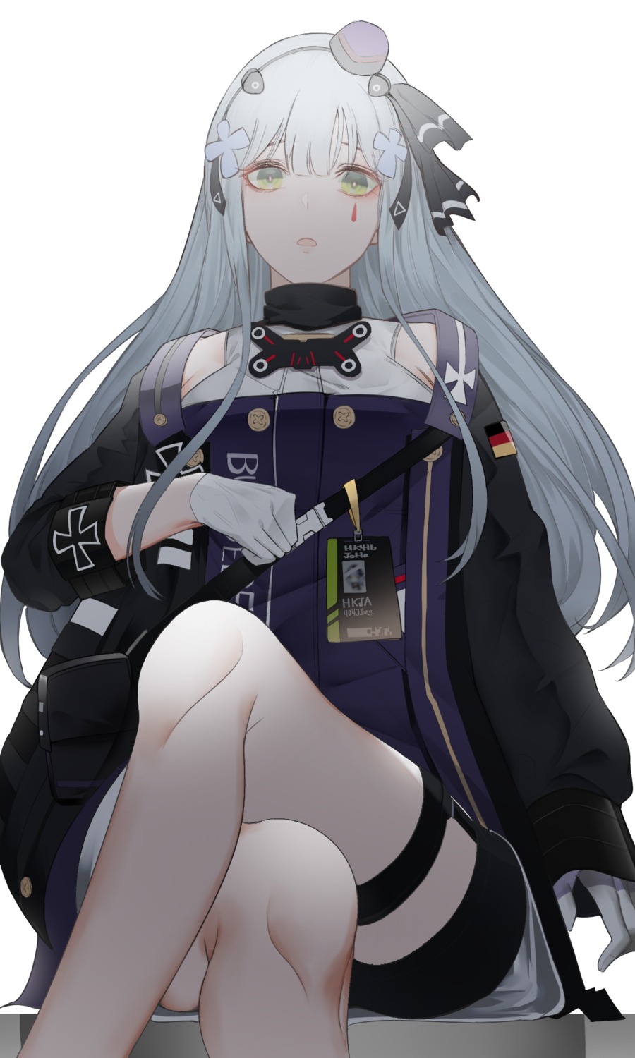 cizzi, garter, girls_frontline, hk416_(girls_frontline)
