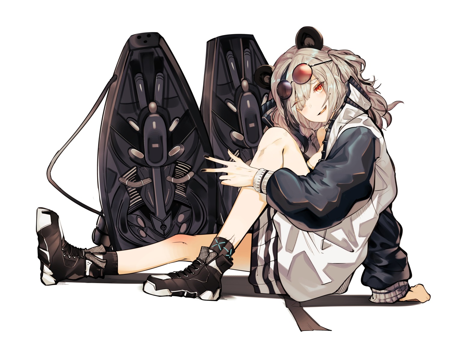 animal_ears, arknights, cizzi, feater_(arknights), megane