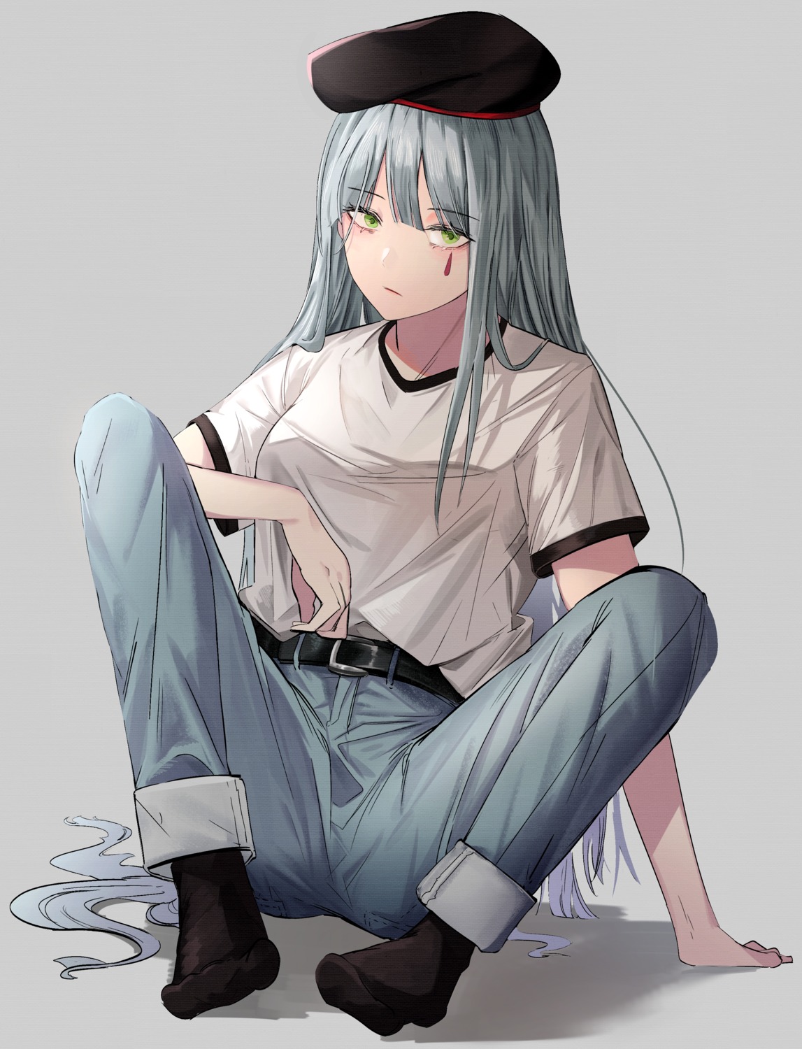 breast_hold, cizzi, feet, girls_frontline, hk416_(girls_frontline)