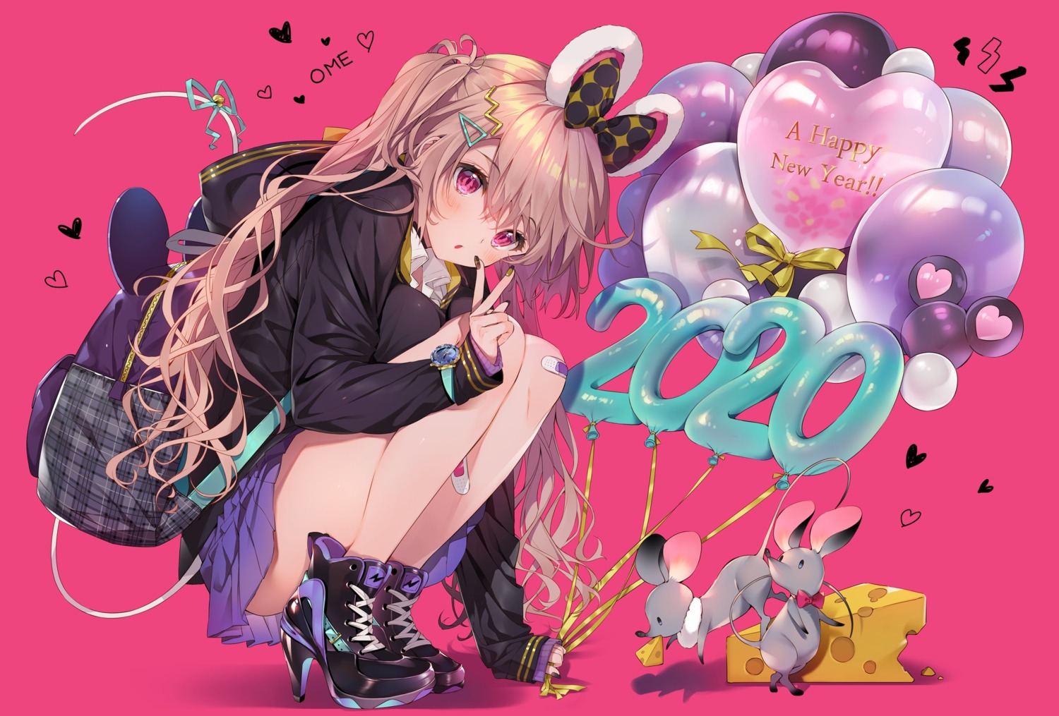 animal_ears, heels, kurokuma_(kuro_kumagaya), skirt_lift, tail