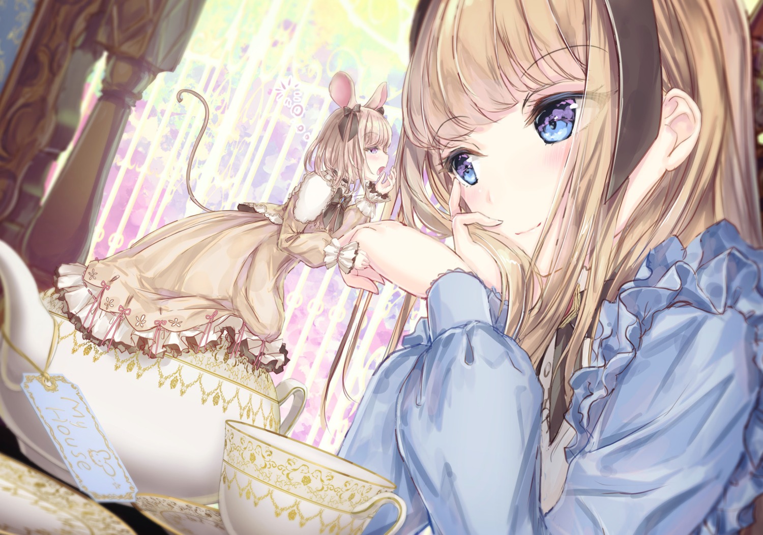 alice, alice_in_wonderland, animal_ears, dormouse, missile228, tail