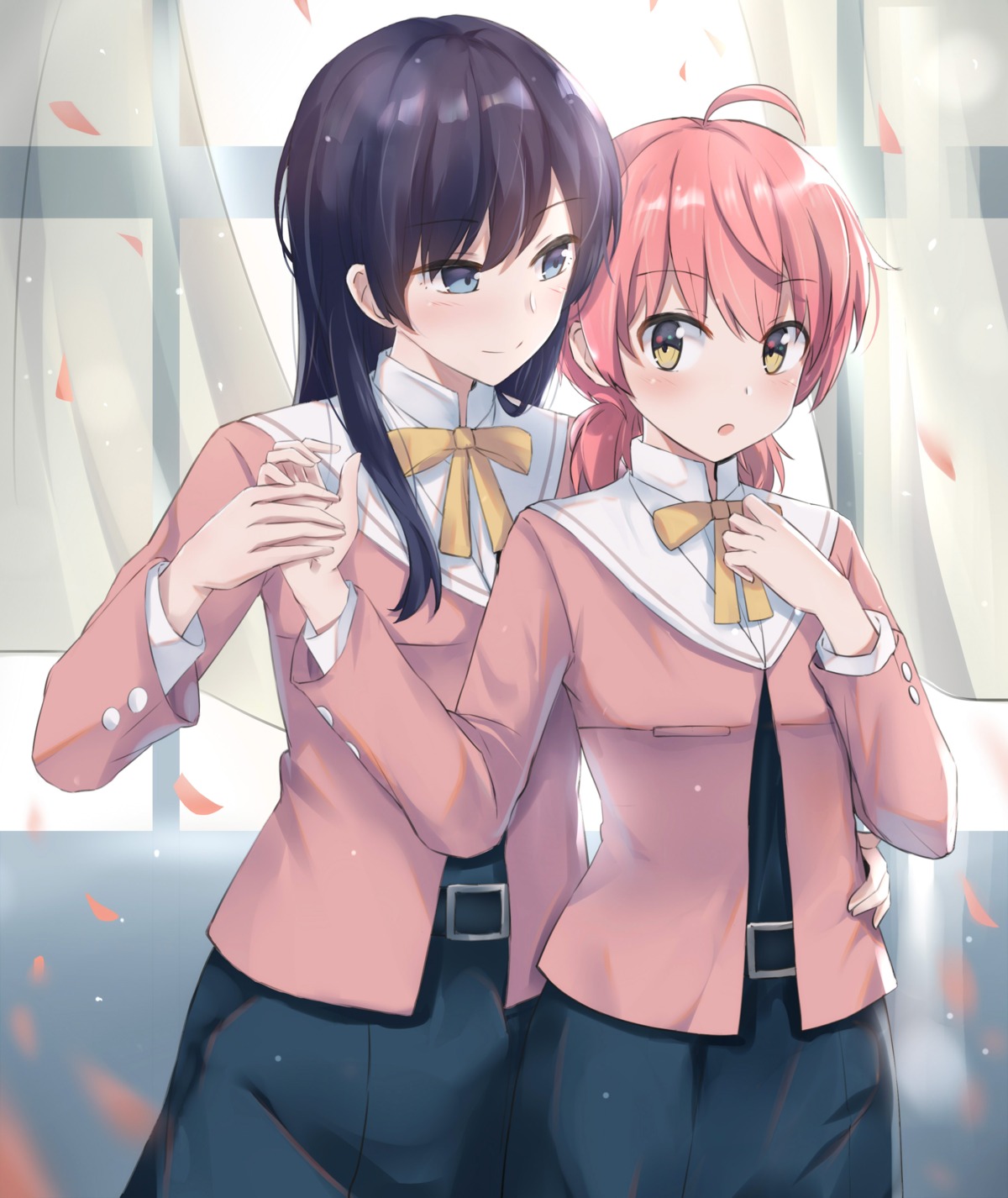 breast_hold, koi0806, koito_yuu, nanami_touko, seifuku, yagate_kimi_ni_naru, yuri