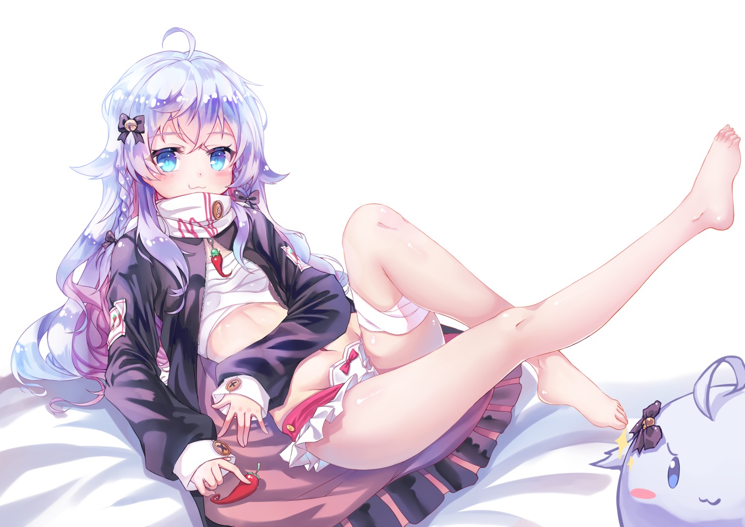 bandages, indie_virtual_youtuber, kagura_nana, open_shirt, pantsu, sarashi, wuhuo